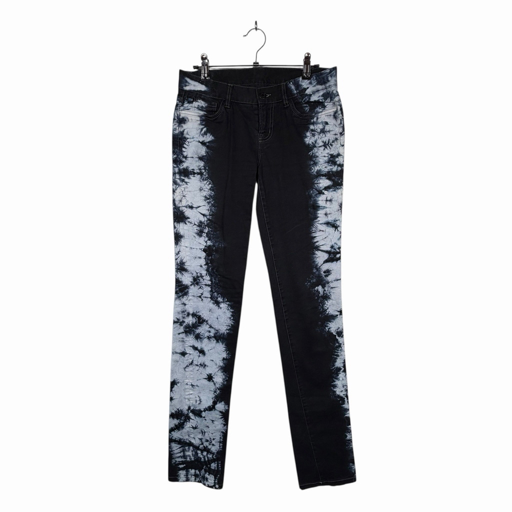 Vintage London Jean Stretch Cotton Pants Midnight Tie Dye Sides Size 0